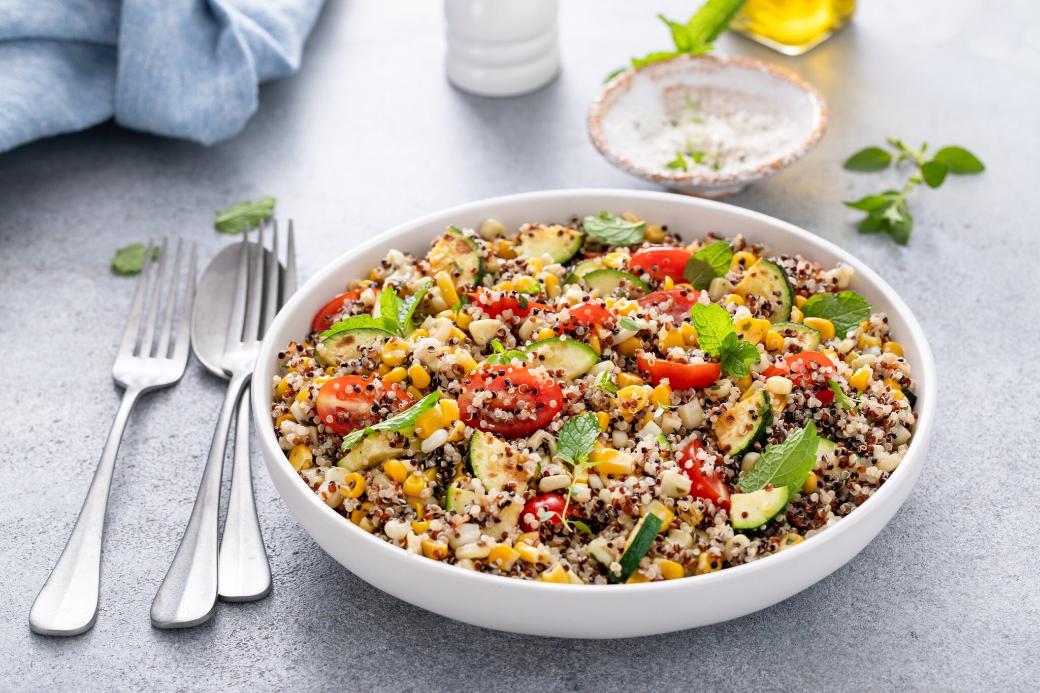 Colorful,Quinoa,Salad,With,Mixed,Vegetables,,Perfect,For,A,Healthy