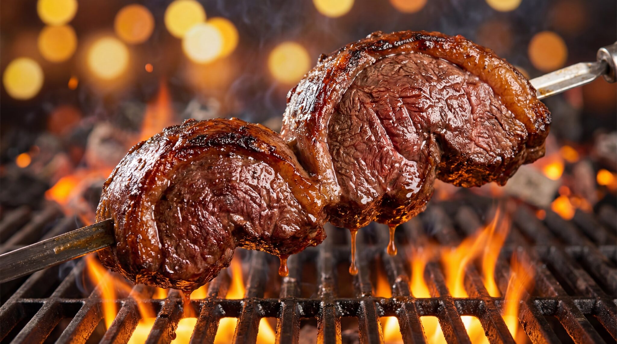 A,Close,Up,Shot,Of,Picanha,Beef,On,A,Skewer