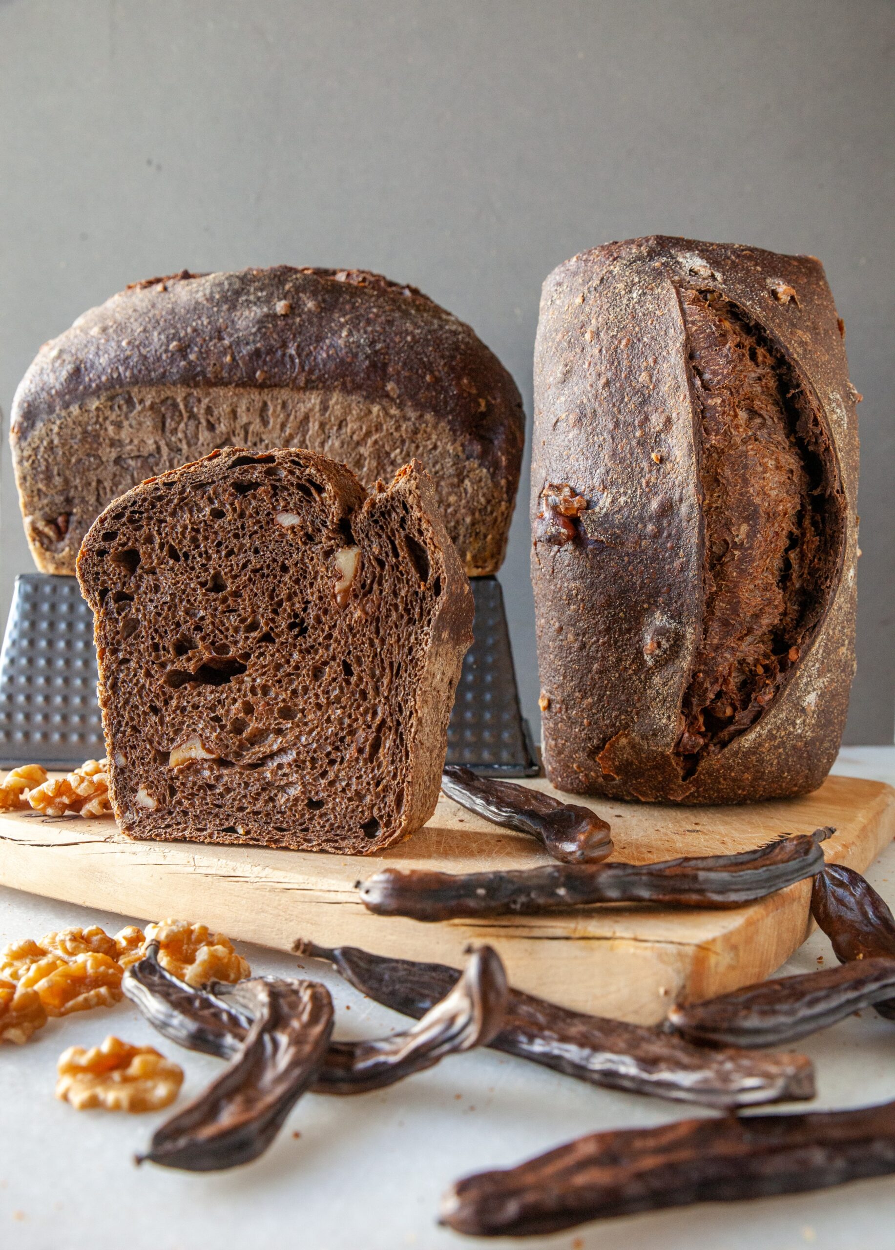 Carob,And,Walnuts,Sourdough,Bread