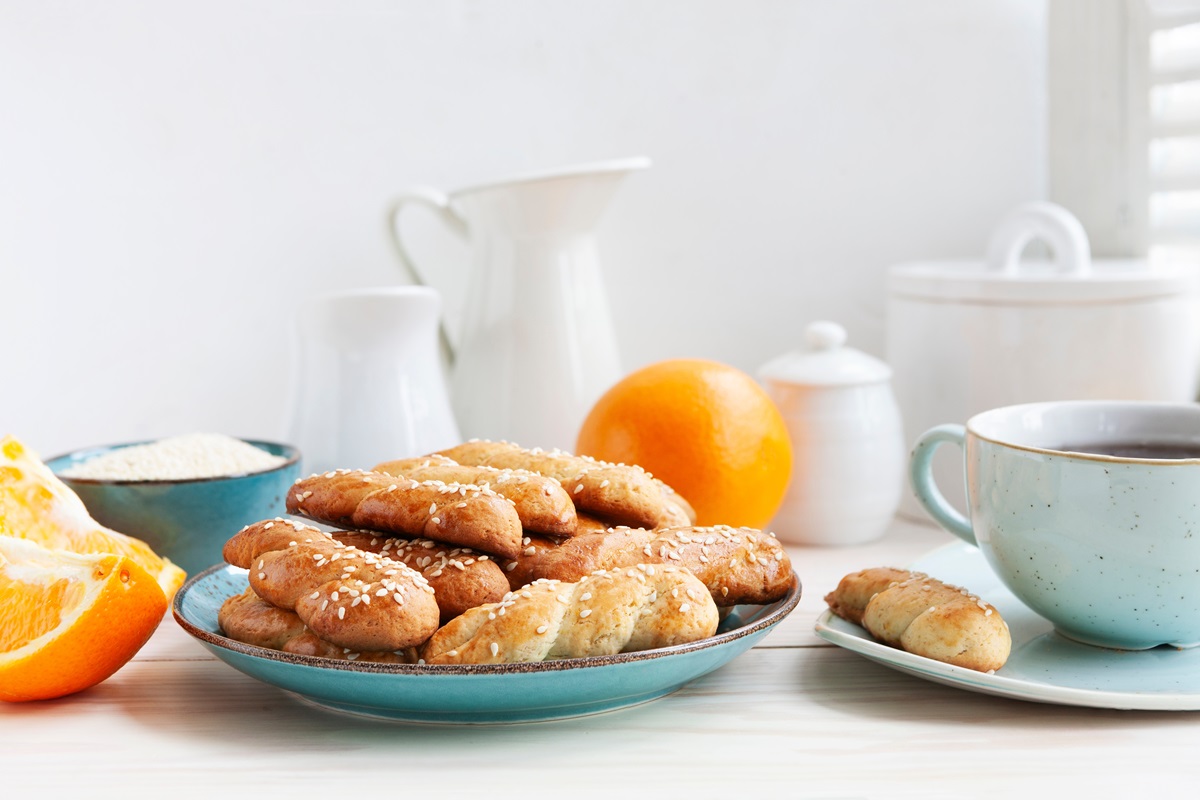 Koulourakia,,Homemade,Traditional,Easter,Festive,Greek,Sesame,Twist,Cookies