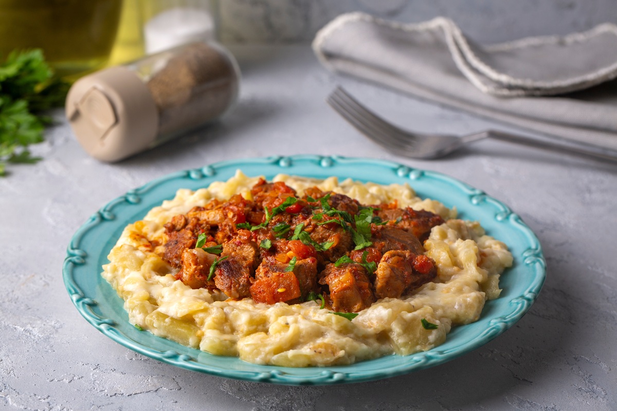 Turkish,Food,Hunkar,Begendi,Made,With,Eggplant,And,Meat.