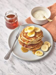 Αφράτα pancakes με μπανάνες και μέλι
