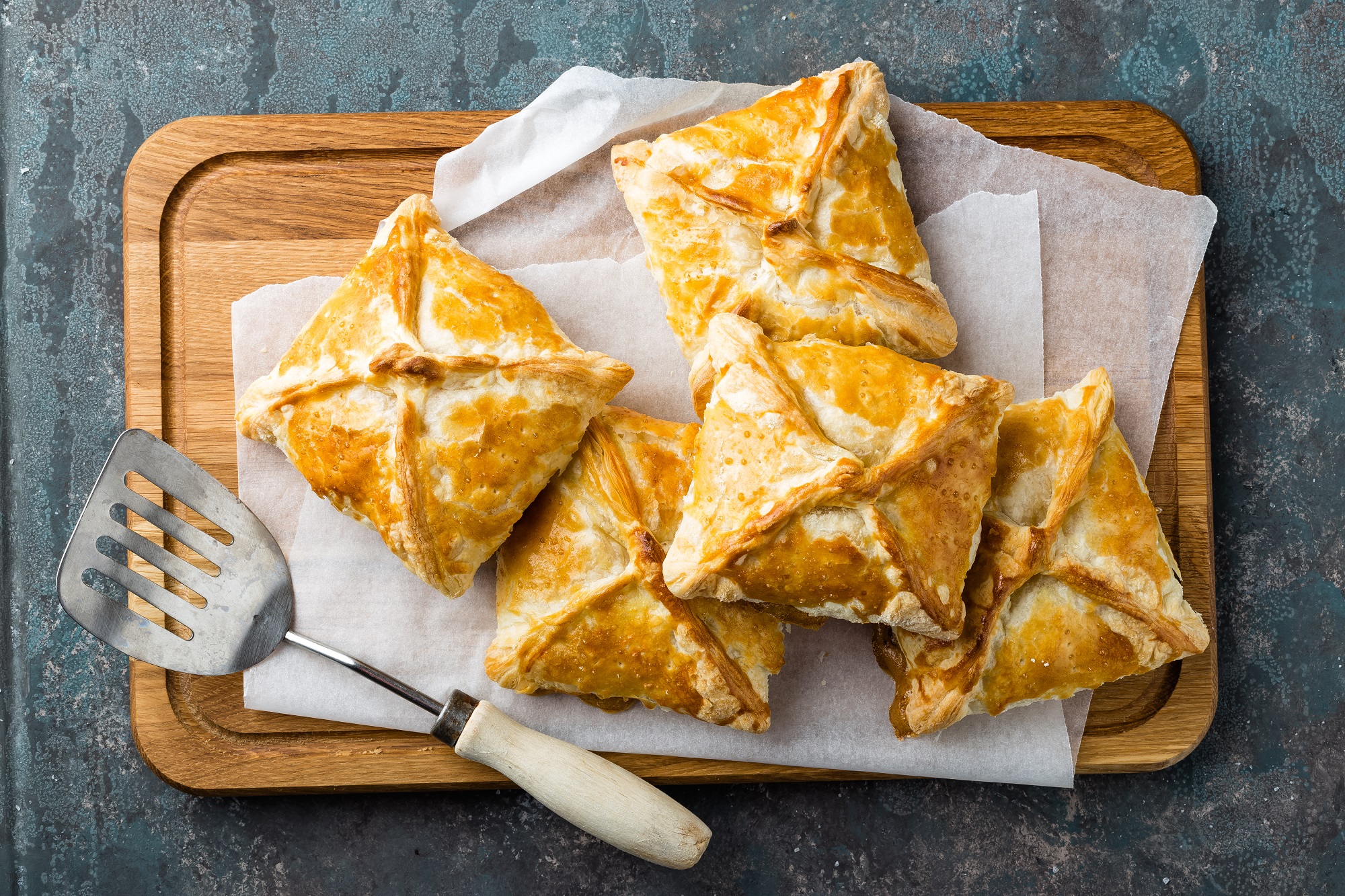 Crunchy,Puff,Pastry,Pies,,Homemade,Baking,,Top,View
